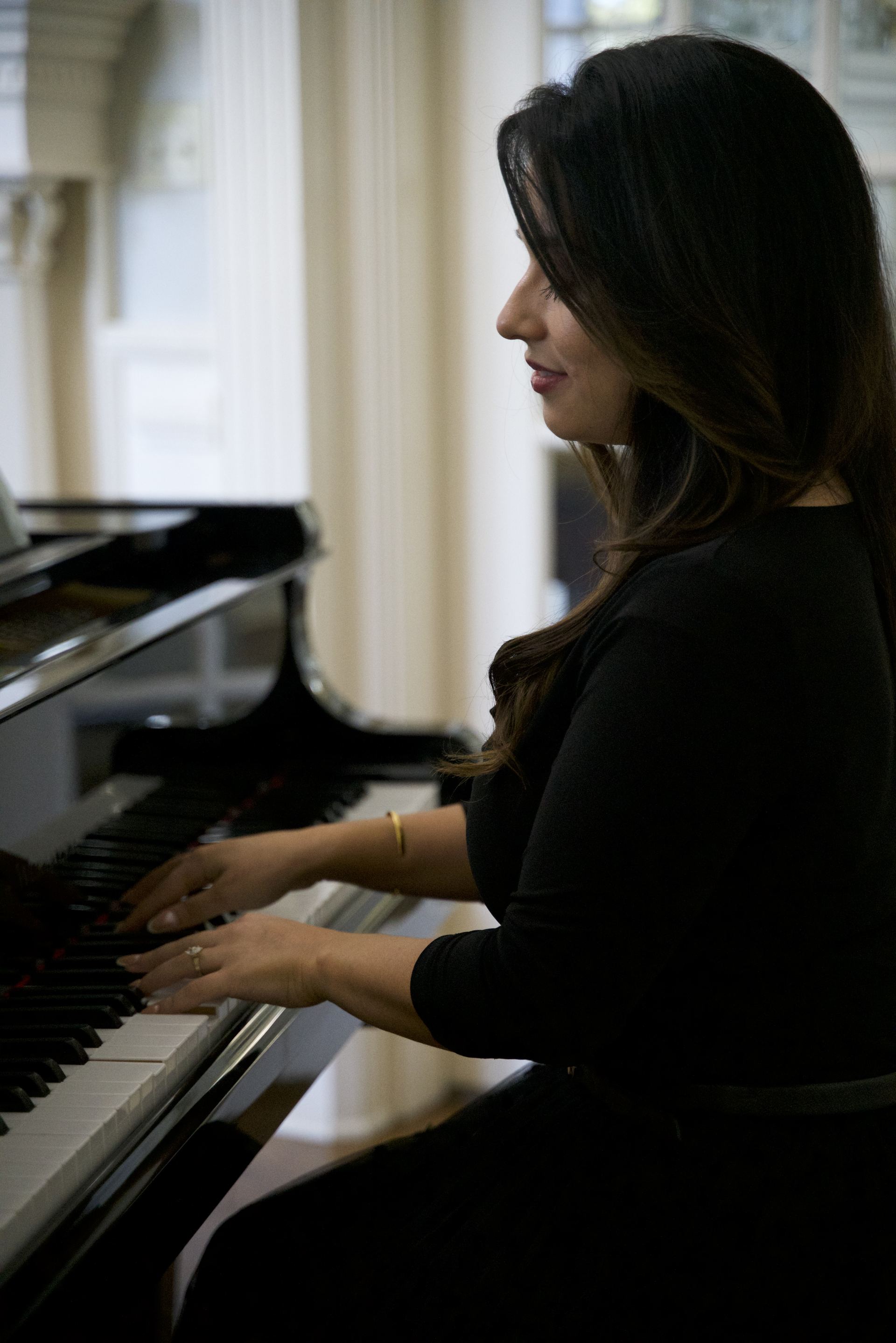 Kristen at the piano